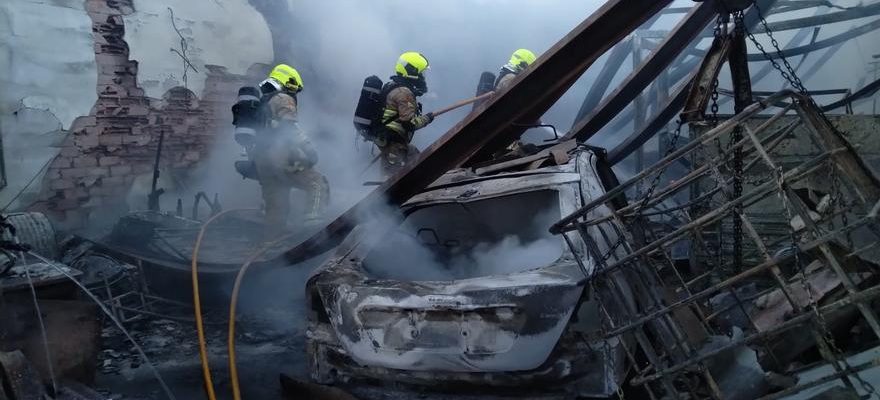 Deux personnes blessees dans un incendie declare dans un garage