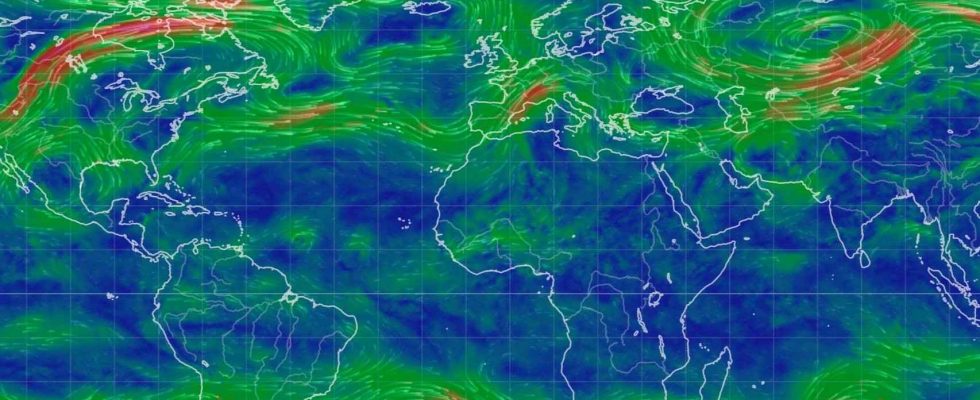 Les courants jets de latmosphere deviennent meconnaissables lalerte pour lEspagne