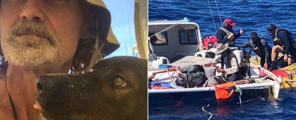 un marin et son chien survivent a 3 mois perdus