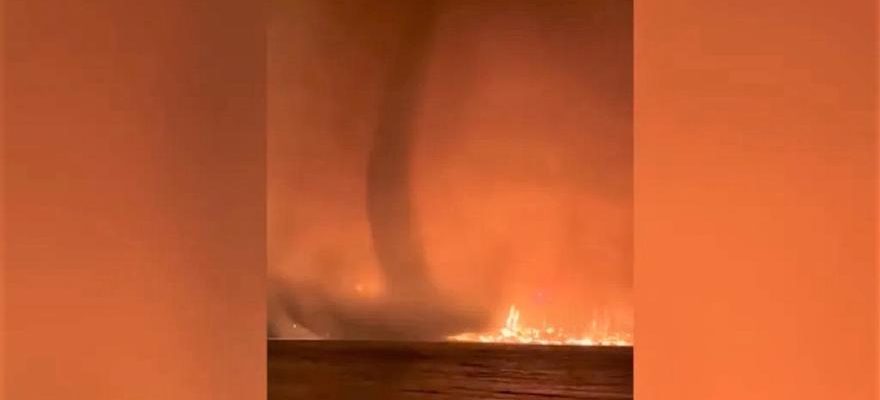 Ils enregistrent une impressionnante tornade de feu dans les incendies