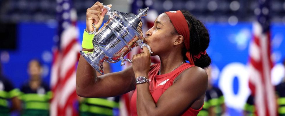 Gauff incredule apres le titre de lUS Open