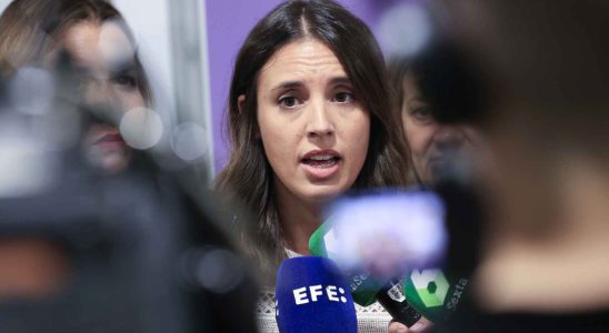 Irene Montero apres la reduction dun membre de La Manada