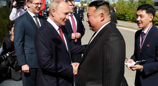 Poutine recoit Kim Jong Un au cosmodrome de Vostochny pour le