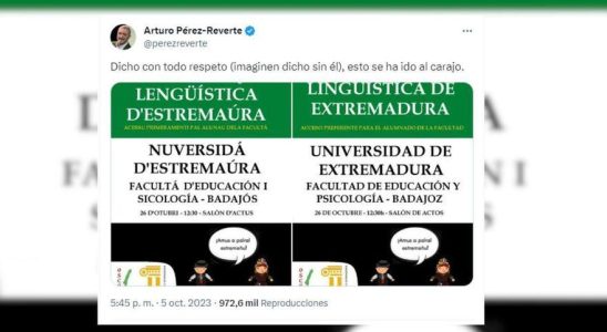 Arturo Perez Reverte critique une activite linguistique dEstremadure de lUEx et
