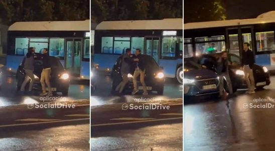 Bagarre brutale au centre de Madrid entre deux conducteurs apres