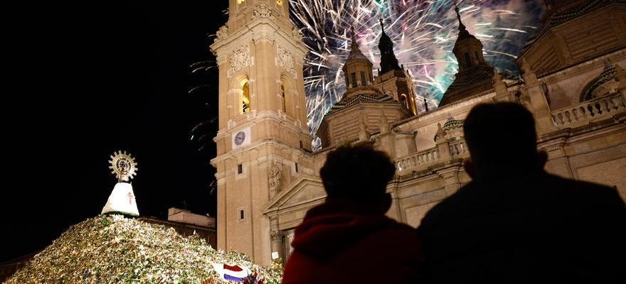 Fetes du Pilar Saragosse Cela a ete le feu