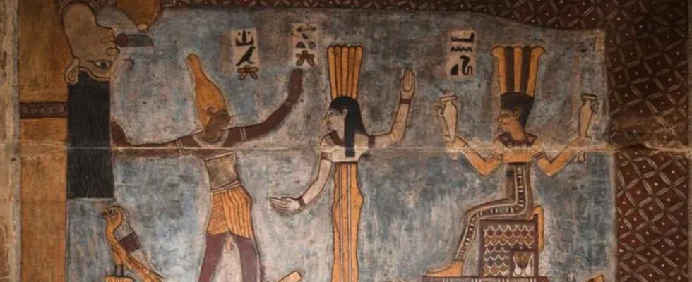 Peintures mythologiques uniques decouvertes dans un temple egyptien antique