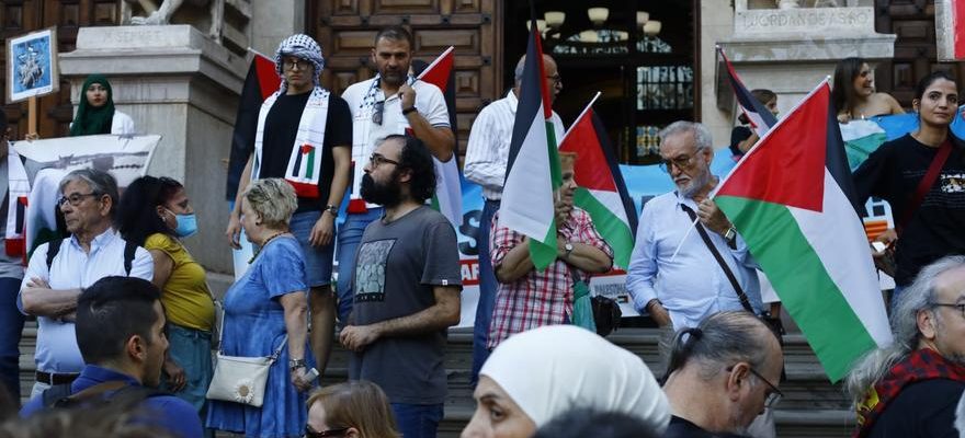 Rassemblement pour la Palestine a Saragosse Cest de