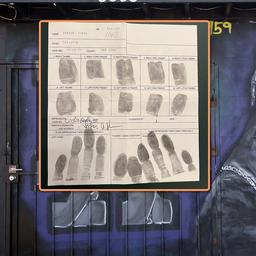 Empreintes digitales de larrestation de Tupac en vente aux encheres