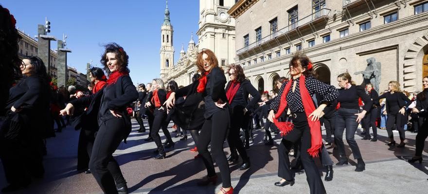 En images Flashmob flamenco sur la Plaza del Pilar