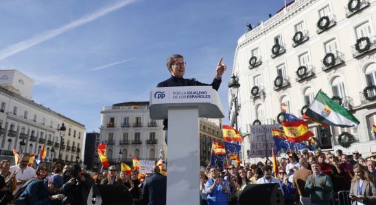 Feijoo convoque Sanchez avant les elections europeennes de juin manifestant
