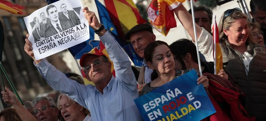 La manifestation du PP a Madrid contre lamnistie et linvestiture