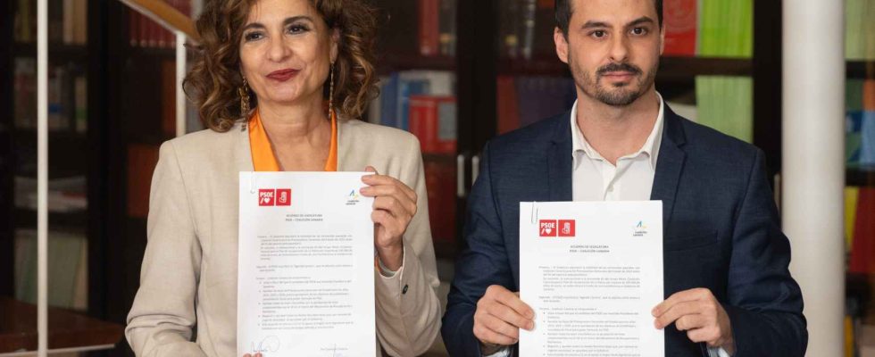 Le PSOE conclut un accord legislatif avec CC en echange