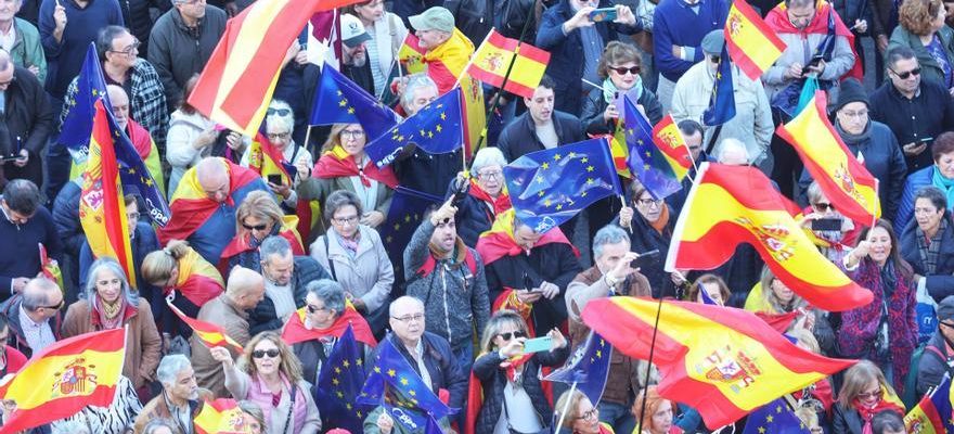 Les images de la manifestation contre lamnistie a Madrid