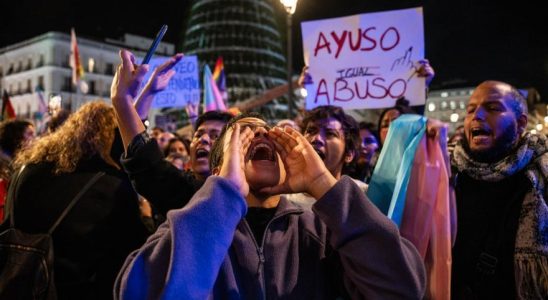 Manifestation a la Puerta del Sol contre lintention dIsabel Diaz