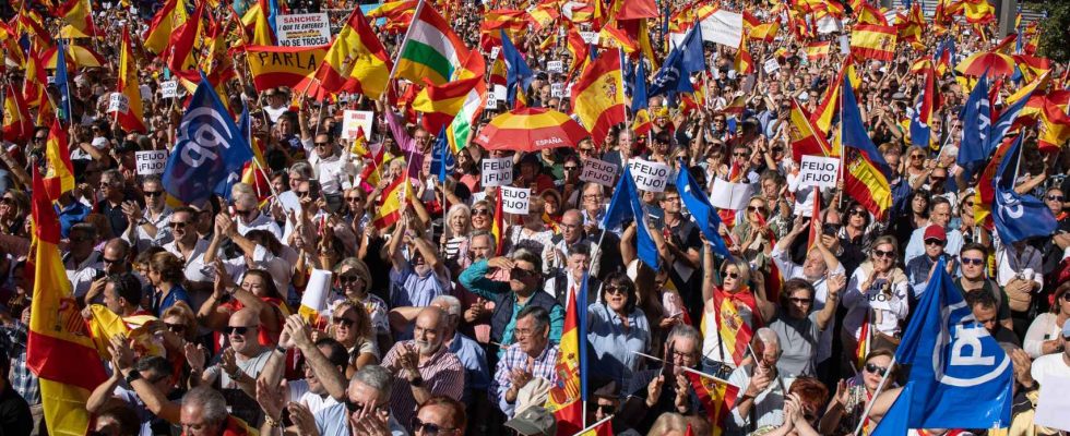 Manifestations contre lamnistie a Madrid et dans le reste de