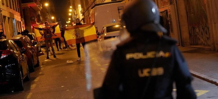 Septieme nuit de manifestations contre lamnistie a Madrid en images
