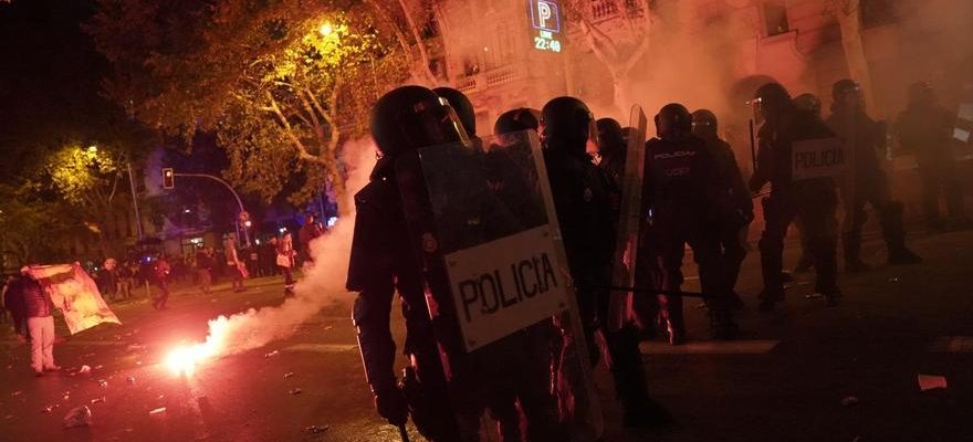 Septieme nuit de mobilisations contre lamnistie a Madrid