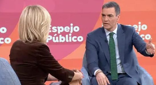 Pedro Sanchez parle avec Susana Griso des graces Aznar