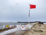 Tegen de wind in fietsen en omgevallen bomen door storm Isha