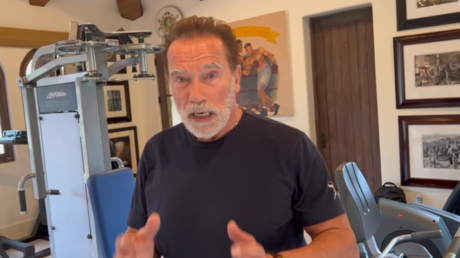Arnold Schwarzenegger arrete a laeroport allemand — RT Entertainment