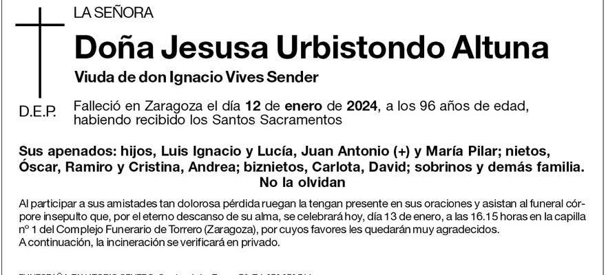 Jesusa Urbistondo Altuna