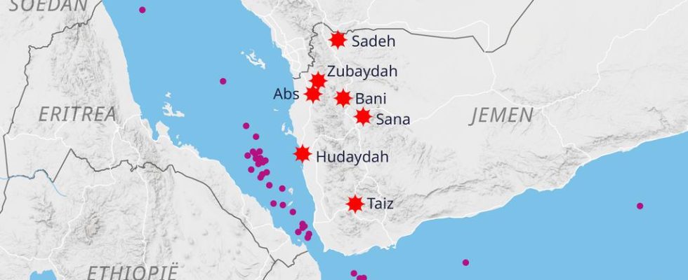 Les frappes aeriennes de desescalade contre les Houthis