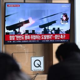 Sud Coreens heberges dans des abris apres les tirs de missiles