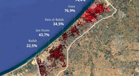 les cartes de destruction apres trois mois de guerre