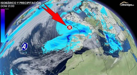 Alerte Aemet aux fortes pluies et aux vents de 130