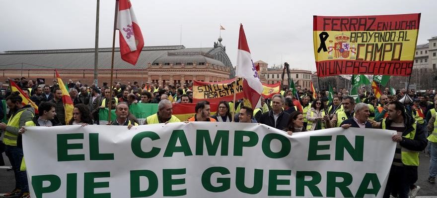 Les tracteurs arrivent au centre de Madrid