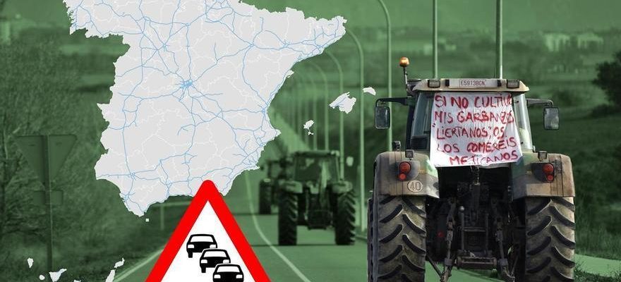 MARCHES DES AGRICULTEURS CARTE voici les fermetures de routes