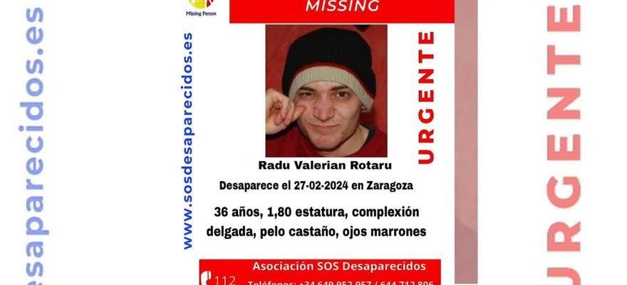 Un homme de 36 ans disparait a Saragosse