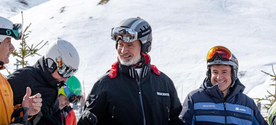 Le roi Felipe revient dans les Pyrenees aragonaises pour skier