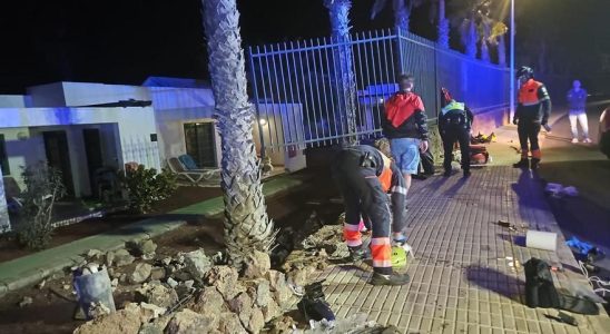 Multiple accident de voiture a Playa Blanca Lanzarote avec un