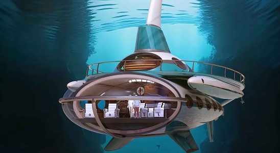 Cest limpressionnant yacht sous marin pour naviguer a 100 metres de