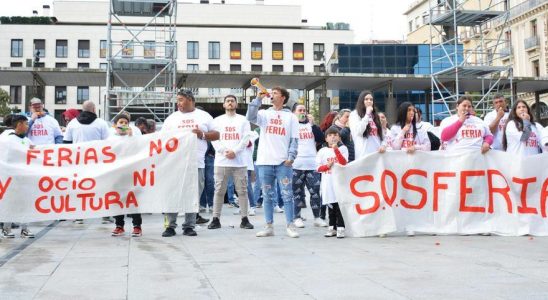 Les forains manifestent leur colere contre la Mairie de Saragosse