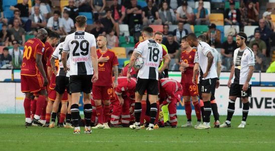 Roma Udinese suspendu apres que le Costaricain Ndicka sest effondre a