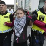 Greta Thunberg arretee lors de manifestations contre la presence dIsrael