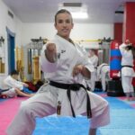 Raquel Roy remporte lor au karate europeen