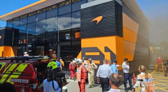 Alarme pour incendie dans le camping car McLaren a Montmelo