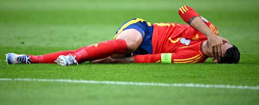 Cest la blessure dAlvaro Morata lors des debuts de lEspagne