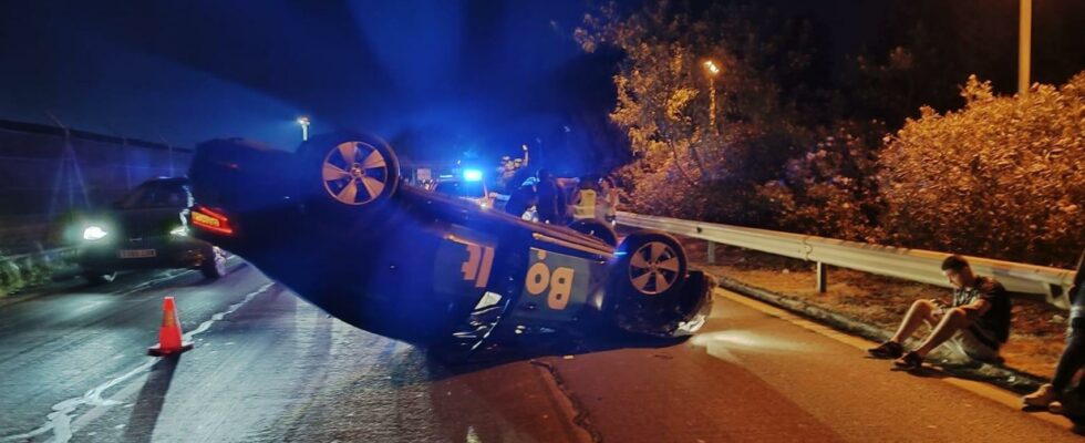 Cest le spectaculaire accident de la route survenu pres de