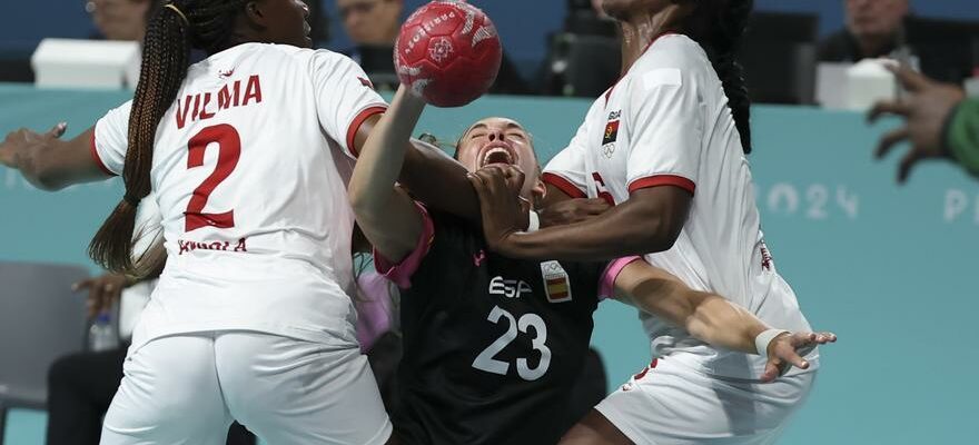 Handball aux JO Angola Espagne en images