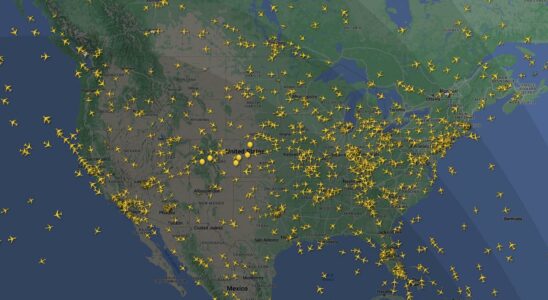 La carte qui reflete la chute du trafic aerien mondial