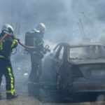 Quatre blesses et six voitures brulees dans le spectaculaire incendie