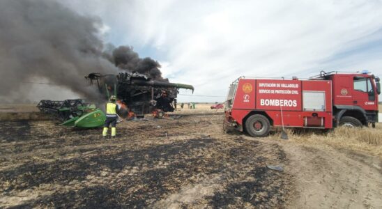 Quatre hectares de cereales et une moissonneuse batteuse ont brule dans