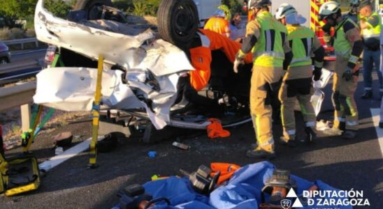 Un accident avec deux blesses coupe lA 2 a La Almunia