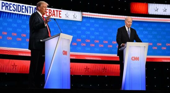 du debat contre Trump au depart de Biden