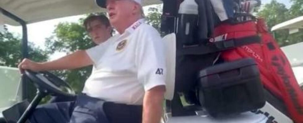 la video dans laquelle Trump insulte Biden depuis une voiturette